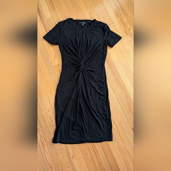 Dynamite Elegant Black Twist Midi Dress - Picture 1 of 4
